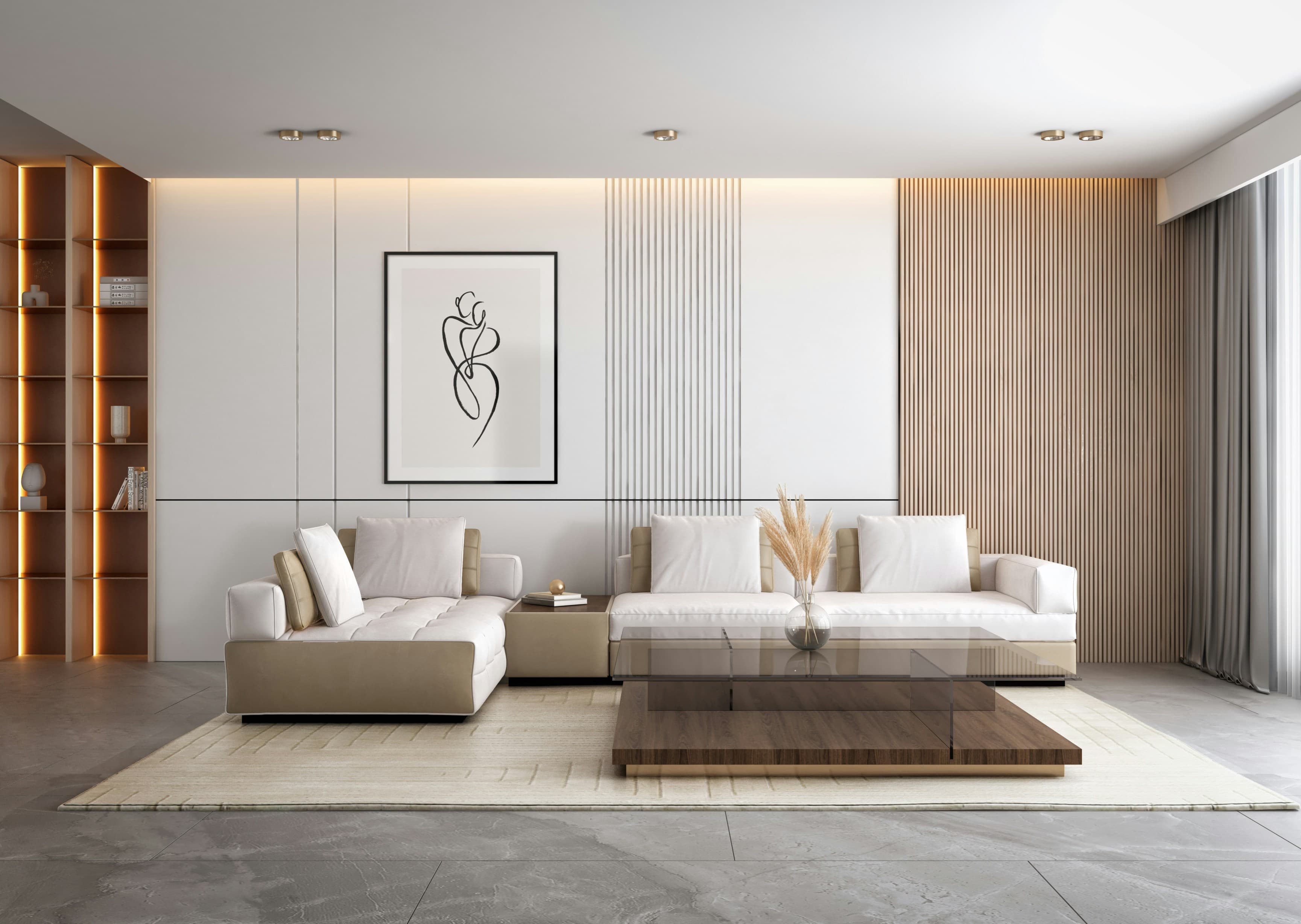 A clean, bright living room with natural light, ready for showings
